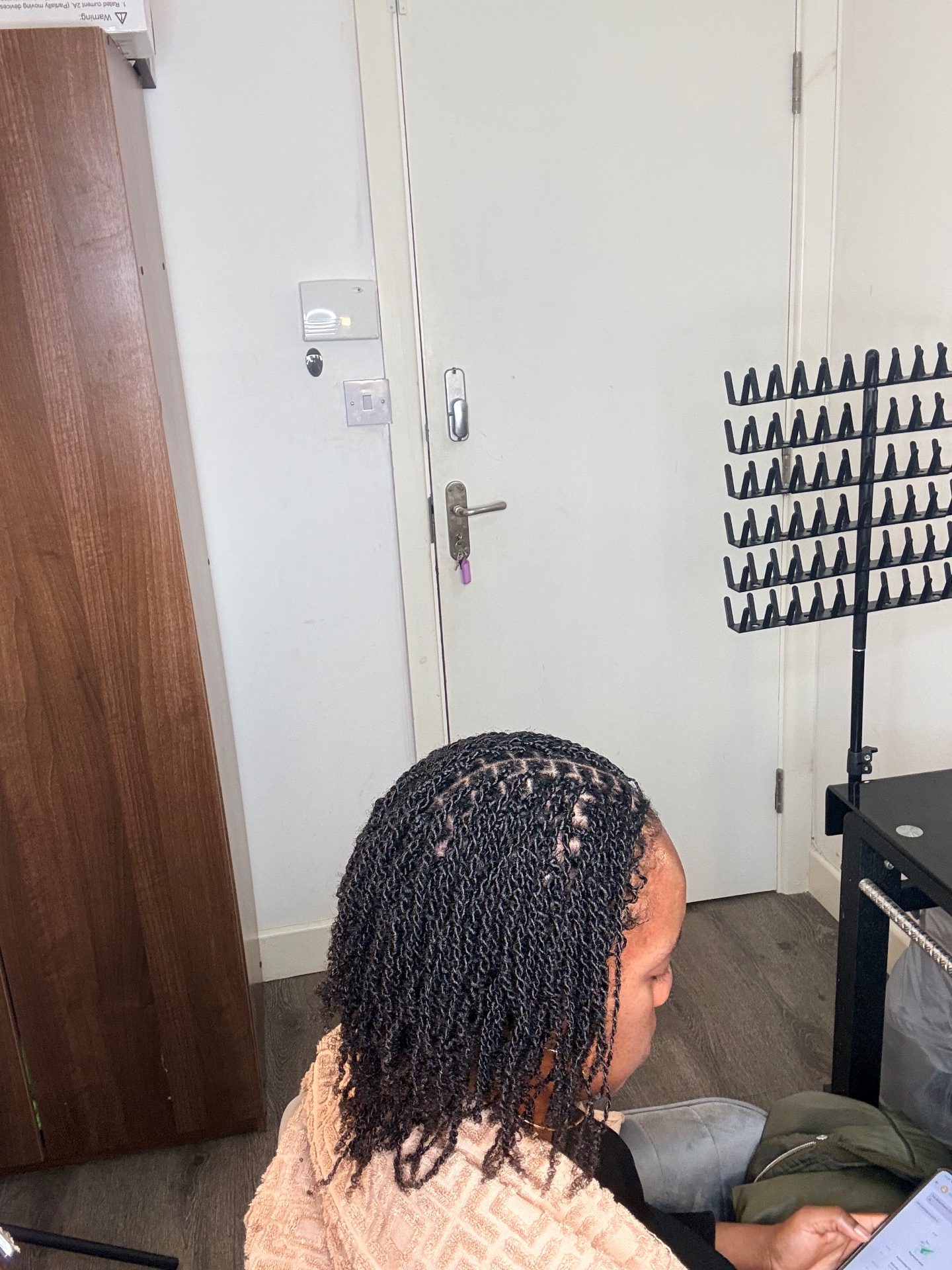Natural hair mini twists styled at the Leeds studio